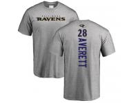 Men Nike Anthony Averett Ash Backer - NFL Baltimore Ravens #28 T-Shirt