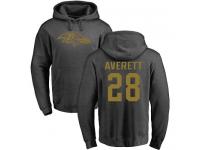 Men Nike Anthony Averett Ash One Color - NFL Baltimore Ravens #28 Pullover Hoodie