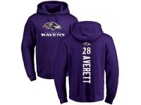 Men Nike Anthony Averett Purple Backer - NFL Baltimore Ravens #28 Pullover Hoodie