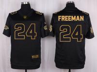 Men Nike Atlanta Falcons #24 Devonta Freeman Pro Line Black Gold Collection Jersey