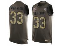 Men Nike Atlanta Falcons #33 Blidi Wreh-Wilson Limited Green Salute to Service Tank Top NFL Jersey