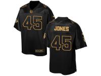 Men Nike Atlanta Falcons #45 Deion Jones Pro Line Black Gold Collection Jersey
