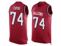 Men Nike Atlanta Falcons #74 Tani Tupou Limited Red Player Name & Number Tank Top NFL Jersey