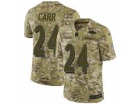Men Nike Baltimore Ravens #24 Brandon Carr Limited Camo 2018 Salute to Service NFL Jersey