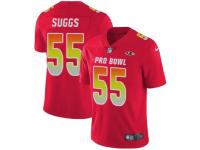 Men Nike Baltimore Ravens #55 Terrell Suggs Limited Red 2018 Pro Bowl NFL Jersey