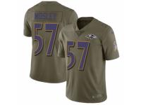 Men Nike Baltimore Ravens #57 C.J. Mosley Limited Olive 2017 Salute to Service NFL Jersey