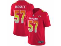 Men Nike Baltimore Ravens #57 C.J. Mosley Limited Red AFC 2019 Pro Bowl NFL Jersey