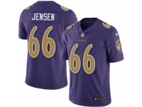 Men Nike Baltimore Ravens #66 Ryan Jensen Elite Purple Rush Vapor Untouchable NFL Jersey
