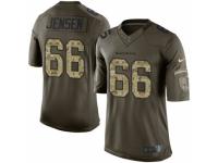 Men Nike Baltimore Ravens #66 Ryan Jensen Limited Green Salute to Service NFL Jersey