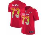 Men Nike Baltimore Ravens #73 Marshal Yanda Limited Red AFC 2019 Pro Bowl NFL Jersey