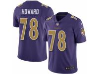 Men Nike Baltimore Ravens #78 Austin Howard Elite Purple Rush Vapor Untouchable NFL Jersey