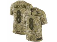 Men Nike Baltimore Ravens #8 Lamar Jackson Limited Camo 2018 Salute to Service NFL Jersey