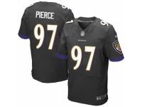 Men Nike Baltimore Ravens #97 Michael Pierce Elite Black Alternate NFL Jersey
