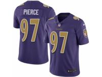 Men Nike Baltimore Ravens #97 Michael Pierce Elite Purple Rush Vapor Untouchable NFL Jersey