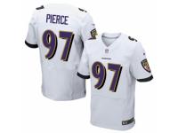 Men Nike Baltimore Ravens #97 Michael Pierce Elite White NFL Jersey