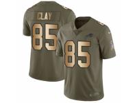 Men Nike Buffalo Bills #85 Charles Clay Limited Olive/Gold 2017 Salute to Service NFL Jersey