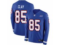 Men Nike Buffalo Bills #85 Charles Clay Limited Royal Blue Therma Long Sleeve NFL Jersey