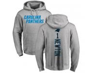 Men Nike Cam Newton Ash Backer - NFL Carolina Panthers #1 Pullover Hoodie