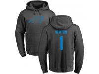 Men Nike Cam Newton Ash One Color - NFL Carolina Panthers #1 Pullover Hoodie