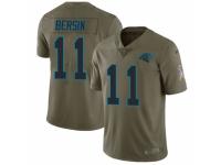 Men Nike Carolina Panthers #11 Brenton Bersin Limited Olive 2017 Salute to Service NFL Jersey