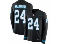 Men Nike Carolina Panthers #24 James Bradberry Limited Black Therma Long Sleeve NFL Jersey