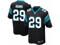 Men Nike Carolina Panthers #29 Mike Adams Game Black Team Color NFL Jersey