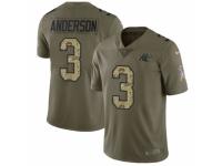 Men Nike Carolina Panthers #3 Derek Anderson Limited Olive/Camo 2017 Salute to Service NFL Jersey
