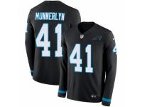 Men Nike Carolina Panthers #41 Captain Munnerlyn Limited Black Therma Long Sleeve NFL Jersey