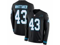 Men Nike Carolina Panthers #43 Fozzy Whittaker Limited Black Therma Long Sleeve NFL Jersey