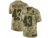 Men Nike Carolina Panthers #43 Fozzy Whittaker Limited Camo 2018 Salute to Service NFL Jersey