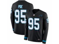 Men Nike Carolina Panthers #95 Dontari Poe Limited Black Therma Long Sleeve NFL Jersey