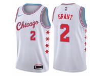 Men Nike Chicago Bulls #2 Jerian Grant  White NBA Jersey - City Edition