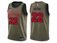 Men Nike Chicago Bulls #22 Cameron Payne Swingman Green Salute to Service NBA Jersey