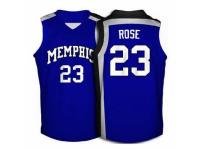 Men Nike Chicago Bulls #23 Derrick Rose Swingman Blue Memphis Tigers High School Throwback NBA Jersey