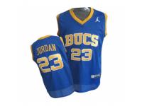 Men Nike Chicago Bulls #23 Michael Jordan Swingman Blue Laney Bucs High School Throwback NBA Jersey