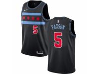 Men Nike Chicago Bulls #5 John Paxson Black NBA Jersey - City Edition