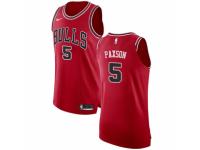 Men Nike Chicago Bulls #5 John Paxson Red Road NBA Jersey - Icon Edition