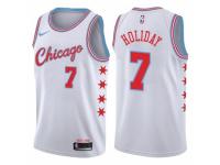 Men Nike Chicago Bulls #7 Justin Holiday  White NBA Jersey - City Edition
