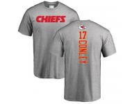 Men Nike Chris Conley Ash Backer - NFL Kansas City Chiefs #17 T-Shirt