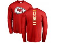 Men Nike Chris Conley Red Backer - NFL Kansas City Chiefs #17 Long Sleeve T-Shirt