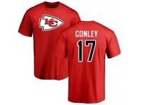 Men Nike Chris Conley Red Name & Number Logo - NFL Kansas City Chiefs #17 T-Shirt