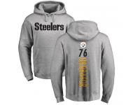 Men Nike Chukwuma Okorafor Ash Backer - NFL Pittsburgh Steelers #76 Pullover Hoodie