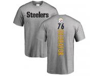 Men Nike Chukwuma Okorafor Ash Backer - NFL Pittsburgh Steelers #76 T-Shirt