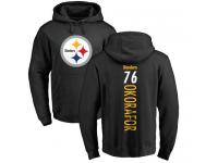 Men Nike Chukwuma Okorafor Black Backer - NFL Pittsburgh Steelers #76 Pullover Hoodie