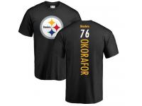 Men Nike Chukwuma Okorafor Black Backer - NFL Pittsburgh Steelers #76 T-Shirt