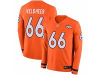 Men Nike Denver Broncos #66 Jared Veldheer Limited Orange Therma Long Sleeve NFL Jersey