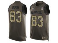 Men Nike Denver Broncos #83 A.J. Derby Limited Green Salute to Service Tank Top NFL Jersey