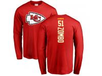 Men Nike Frank Zombo Red Backer - NFL Kansas City Chiefs #51 Long Sleeve T-Shirt