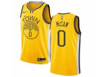 Men Nike Golden State Warriors #0 Patrick McCaw Yellow  Jersey - Earned Edition