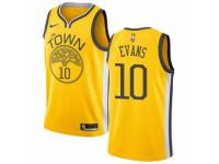 Men Nike Golden State Warriors #10 Jacob Evans Yellow  Jersey - Earned Edition